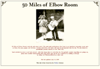 50 Miles of Elbow Room Home Page